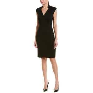 Elie Tahari Black Geraldine Cap Sleeve Dress